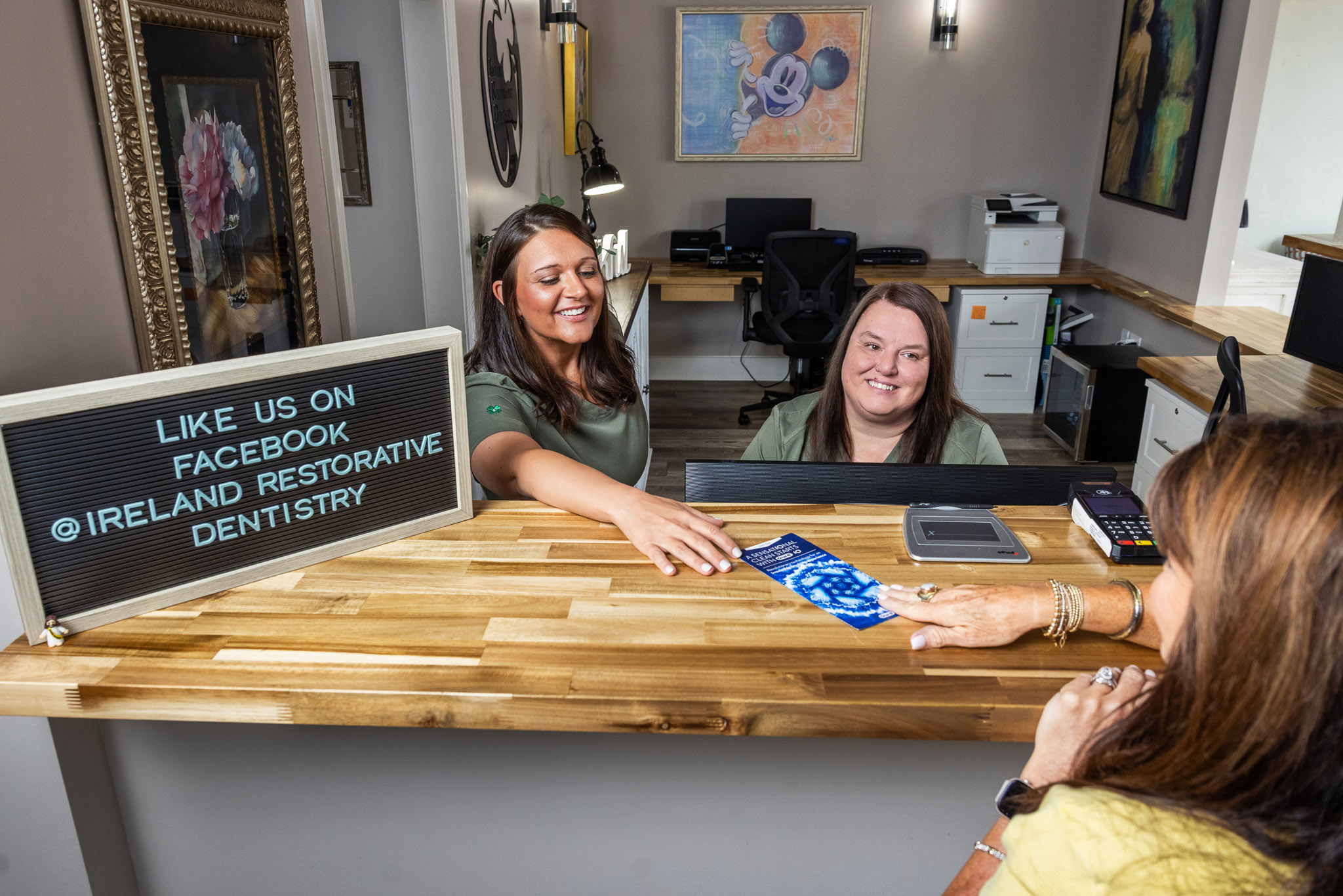 Ireland Restorative Dentistry front desk team
